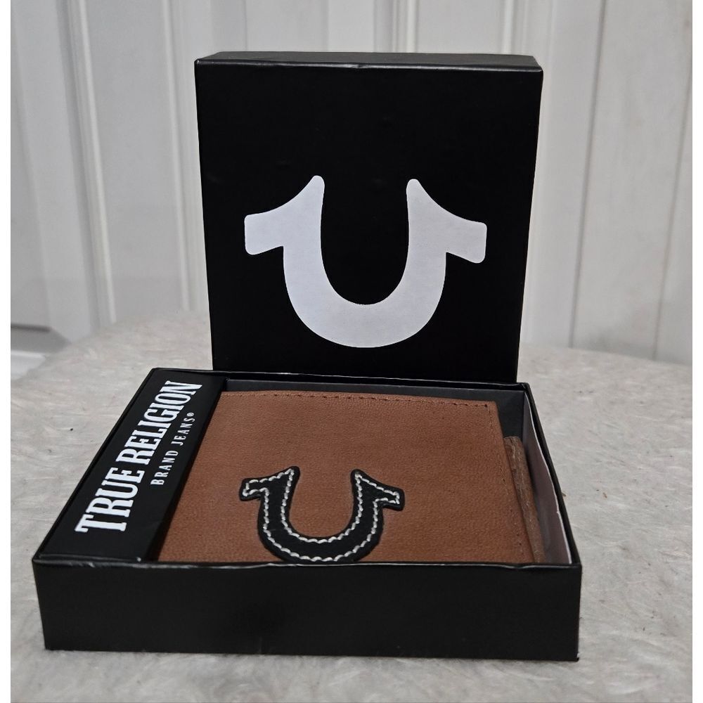 True Religion Brown Wallet for Men